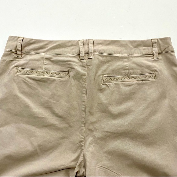 Garnet Hill Organic Cotton Khaki Pants 6 Basic Neutral Summer - Picture 6 of 14